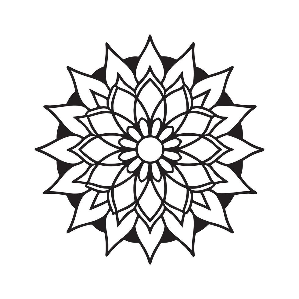 Round ornament frame or Circular pattern in form of mandalas on white background is composed of a large round for decoration as well as ethnic elements arabic ornaments vector
