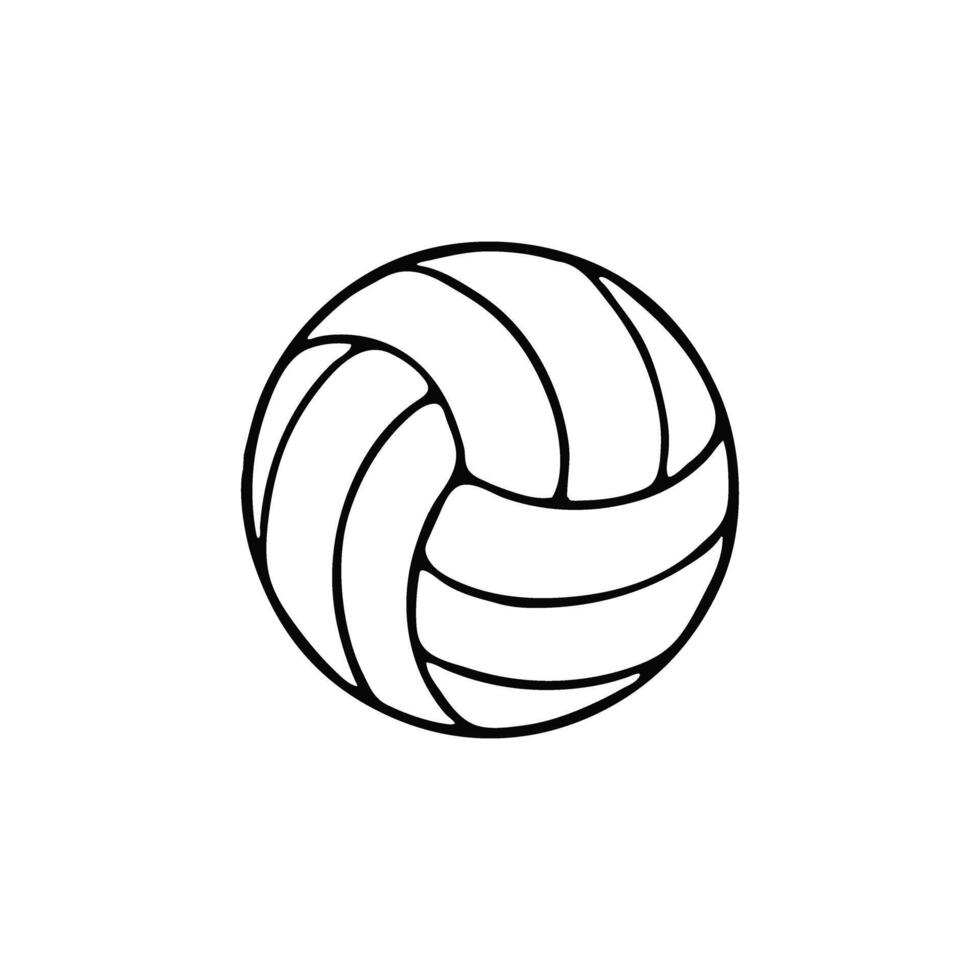 Volley Ball Flat illustration Line Art vector