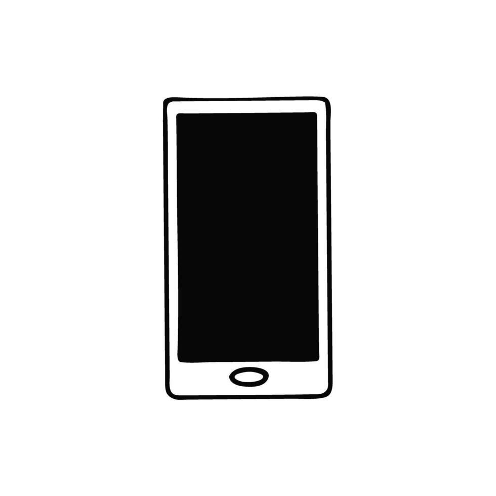 Handphone Tech Flat Line Art vector