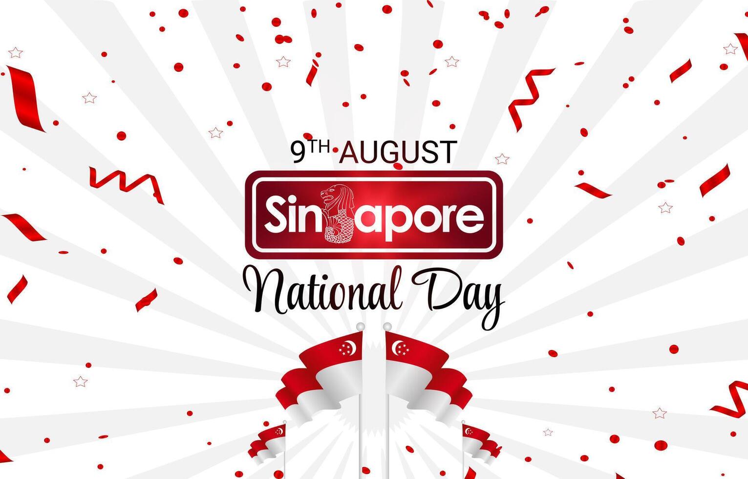 9th of august singapore independence day banner with abstract gradient red and white background design17 vector