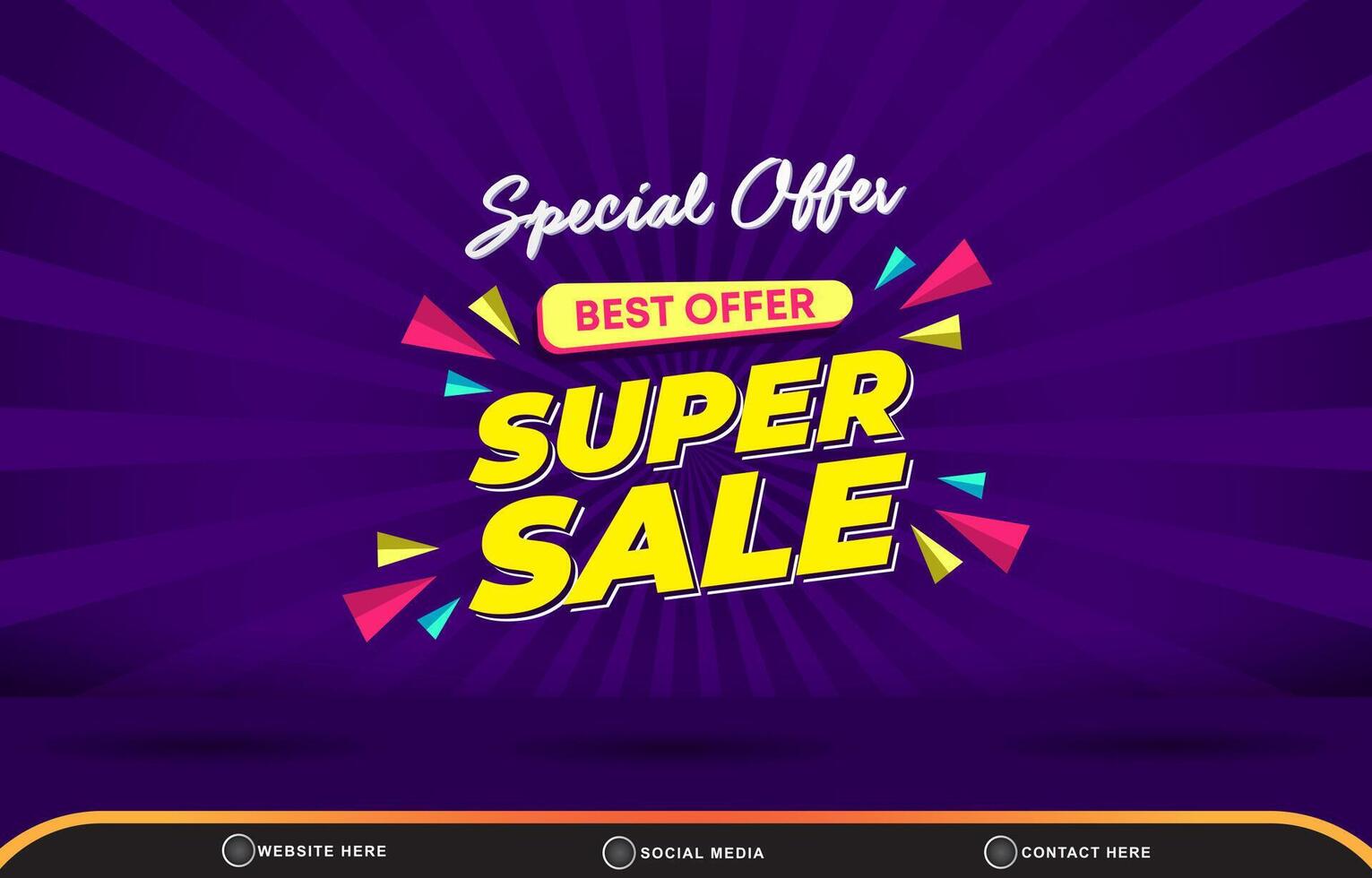 special best offer super sale for social media post banner with copy space for product sale with abstract gradient blue and purple background design vector