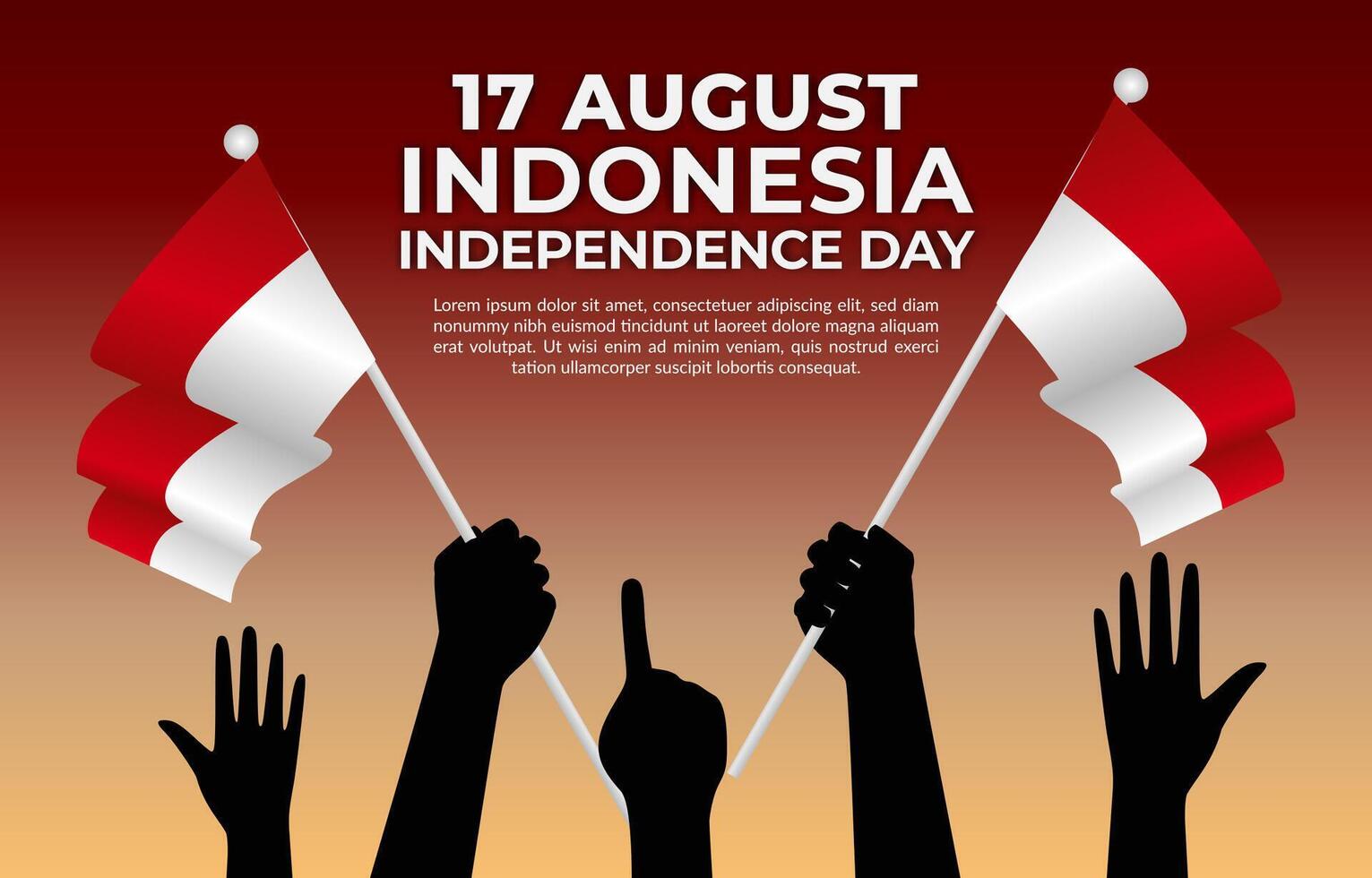 17th of august indonesian independence day banner with abstract gradient red and white background design27 vector