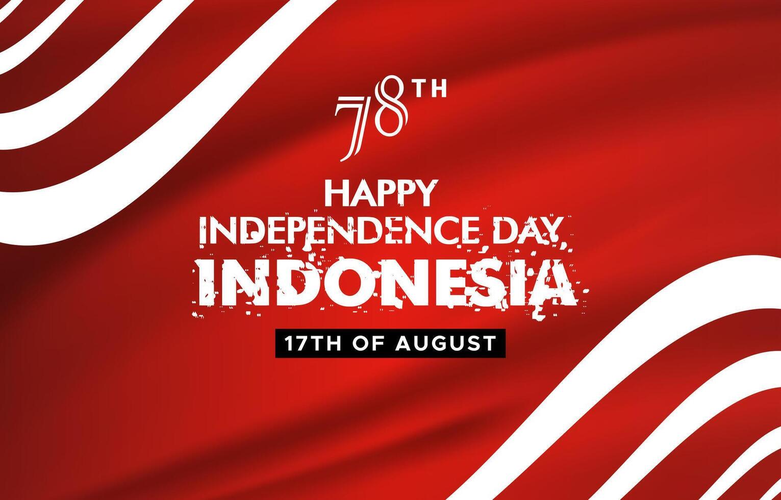 happy 78th of august indonesian independence day banner with abstract gradient red and white background design17 vector