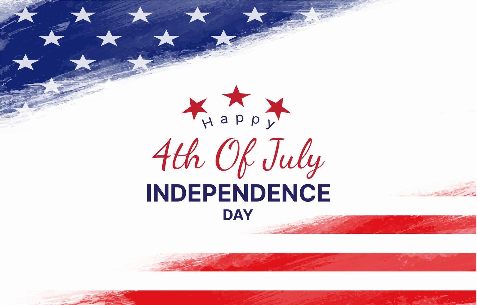 american independence day 4 th of july landscape banner for social media post with abstract gradient blue white and red background design vector