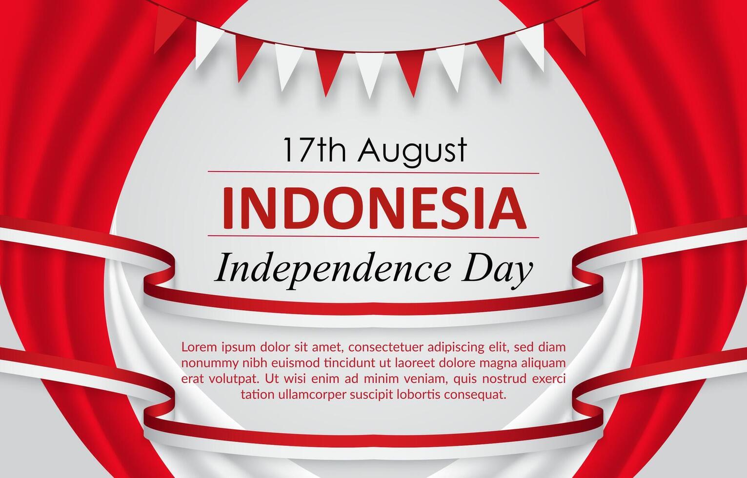 17th of august indonesian independence day banner with abstract gradient red and white background design1 vector