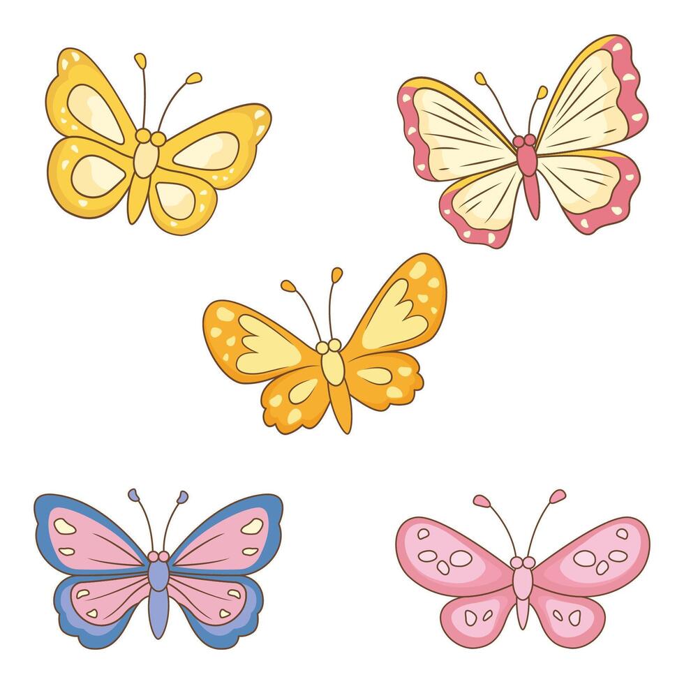 Beauty Colorful Butterfly Insect Animal Flying Flapping Wings vector