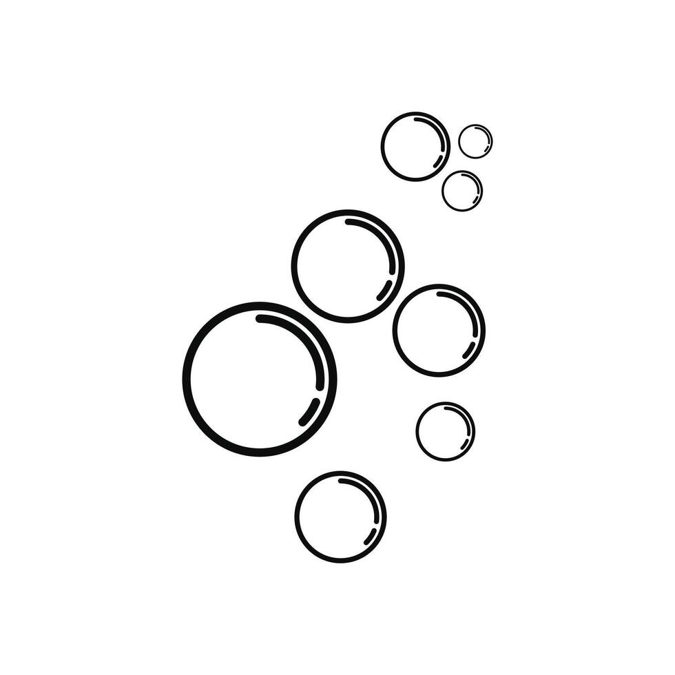 bubble icon design line style vector