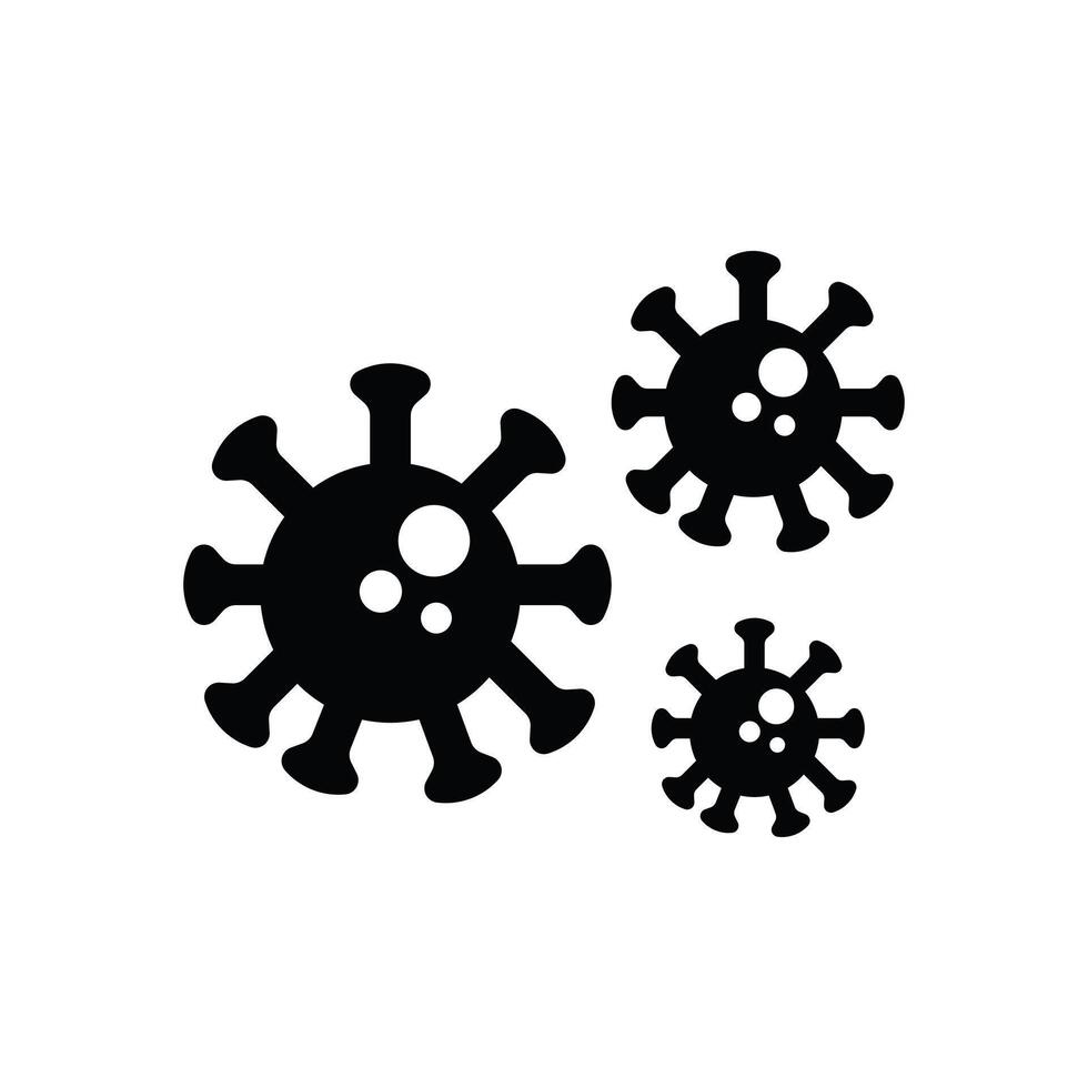 icon virus bacteria design template vector