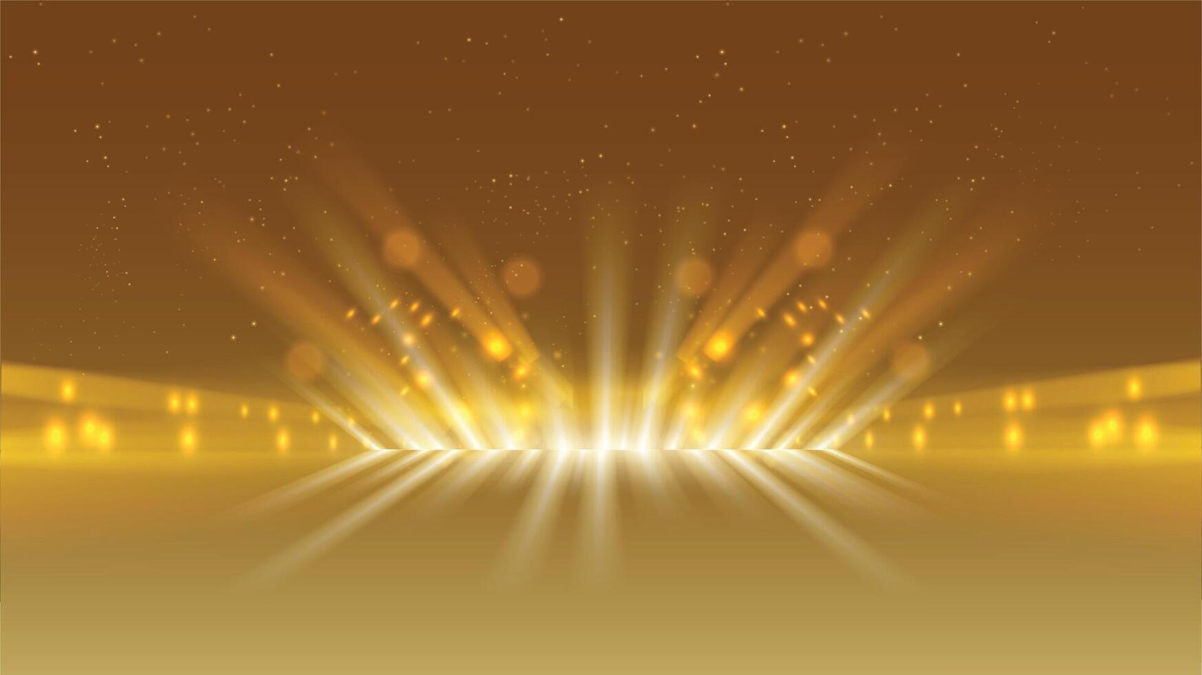 Gold background abstract geometric shapes luxury design lighting wallpaper.Realistic layer elegant futuristic glossy light.Cover layout template. vector