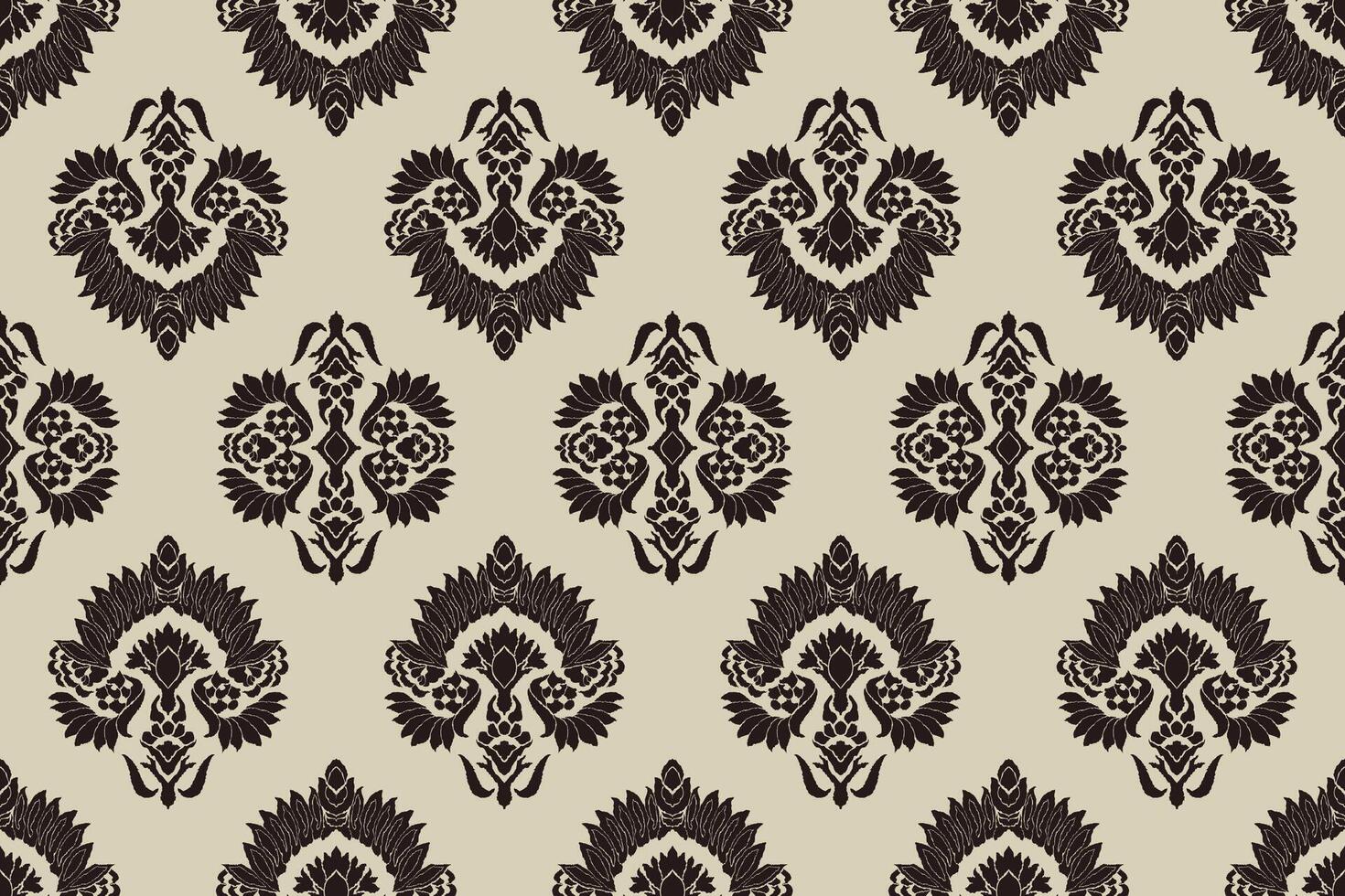 Ikat, Adras - seamless ethnic pattern. Uzbekistan, Tajikistan, Boho, Asia. Illustration for greeting cards, printing for textile design, wallpaper, surface textures vector