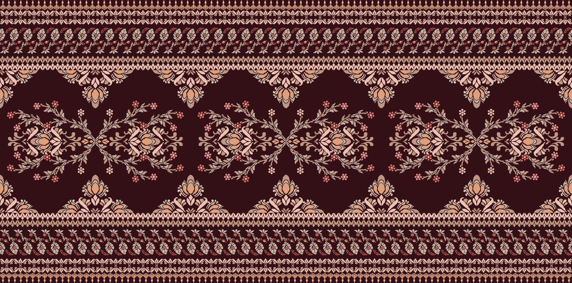 Seamless abstract ethnic trendy fashion pattern. Beautiful geometric and digital print pattern for textile. vector