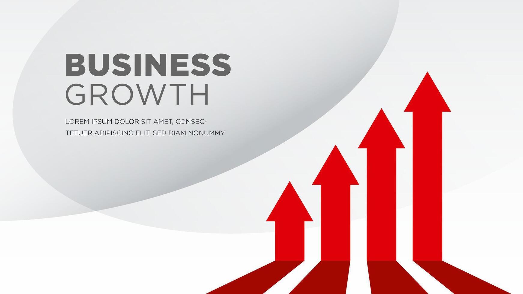 Red arrows of business sale growth vector