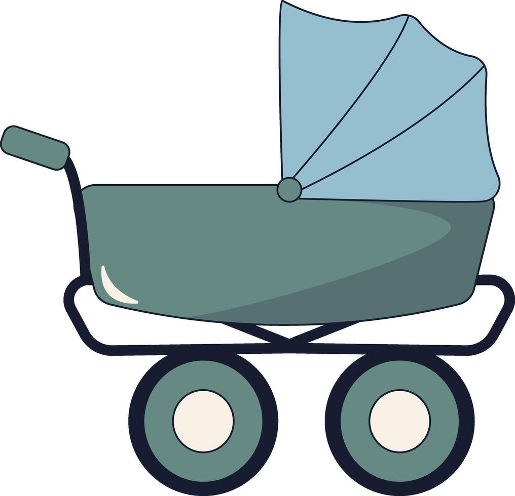 Newborn Baby Accessories with Cartoon Style vector