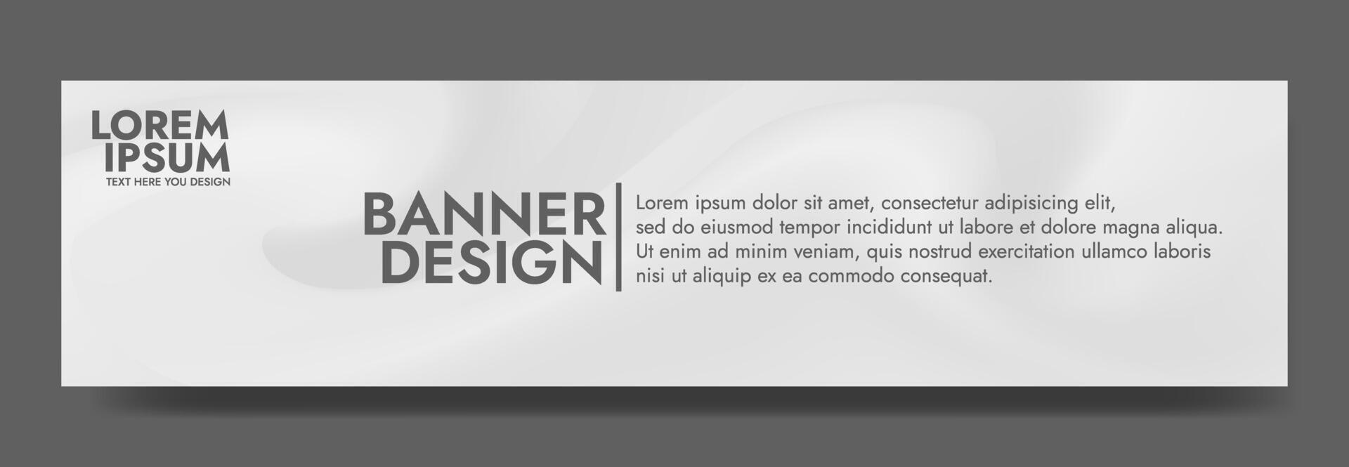 Abstract white and grey wave gradient Banner Design Template vector