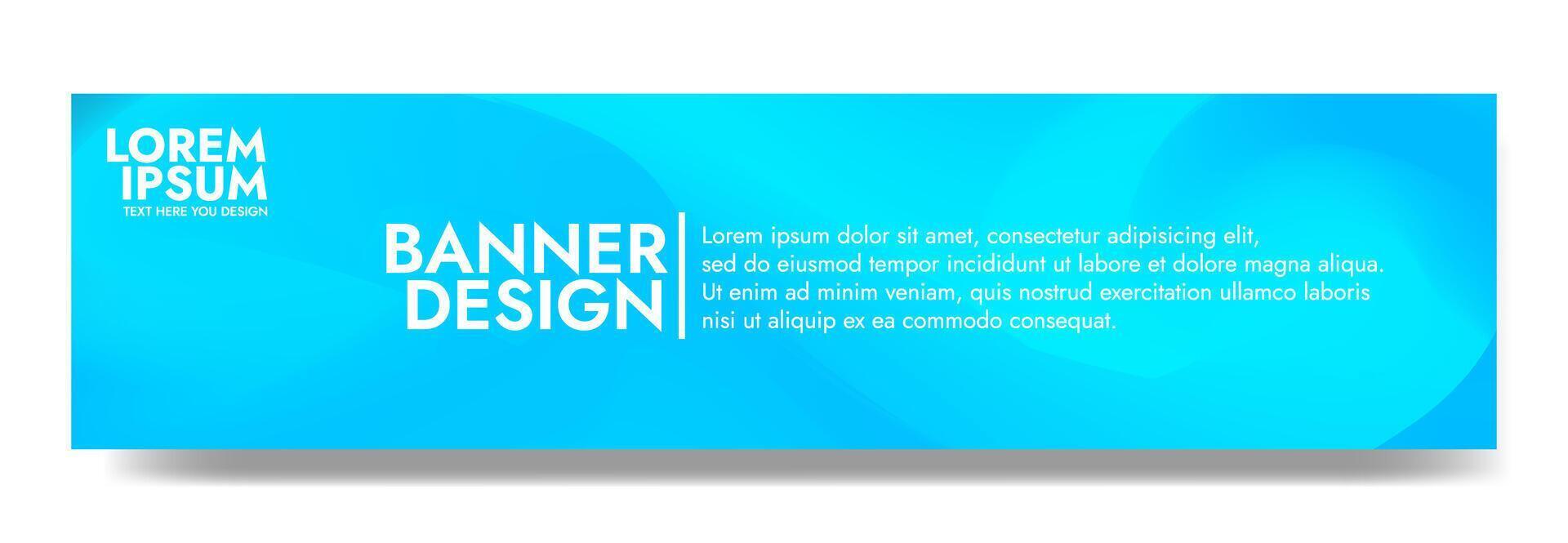Abstract Blue Gradient Banner with Wavy Shapes vector