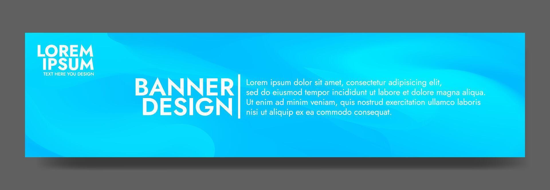 Eye Catching Blue Wave Gradient Banner Style vector