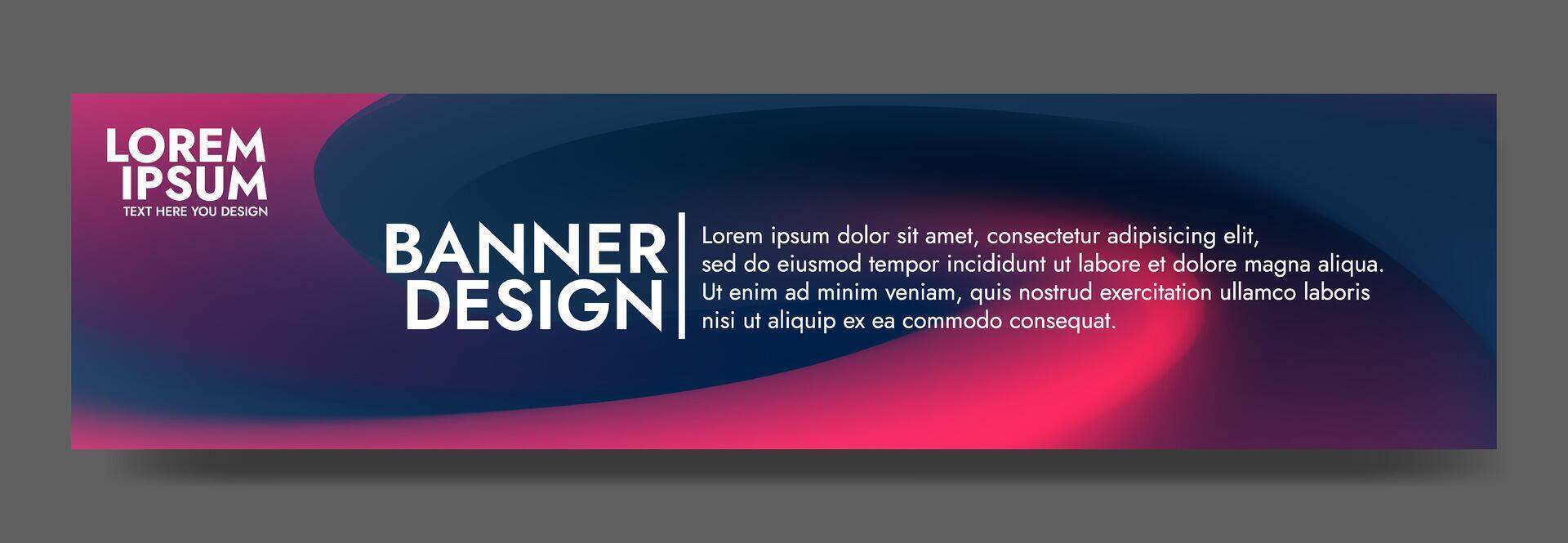 Abstract Red wave gradient Banner Design Template vector