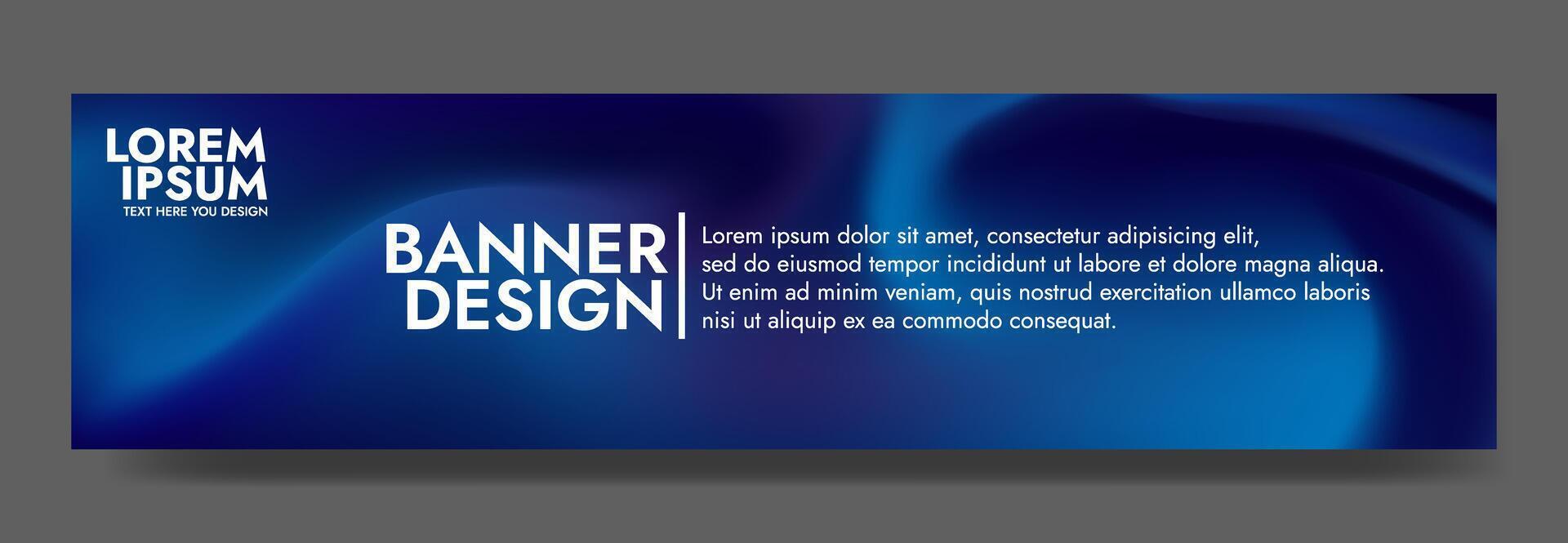 blue blurred smooth liquid waves abstract banner template vector