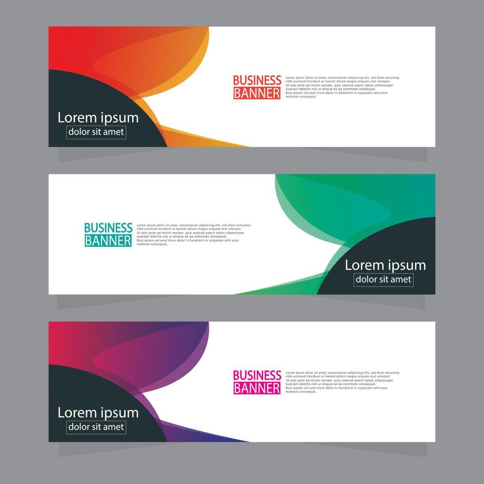 abstract banner template design. vector