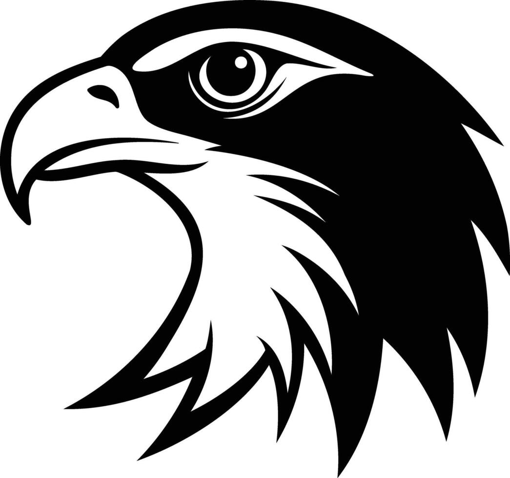 Hawk head mascot logo for sport team, Hawk head icon vector