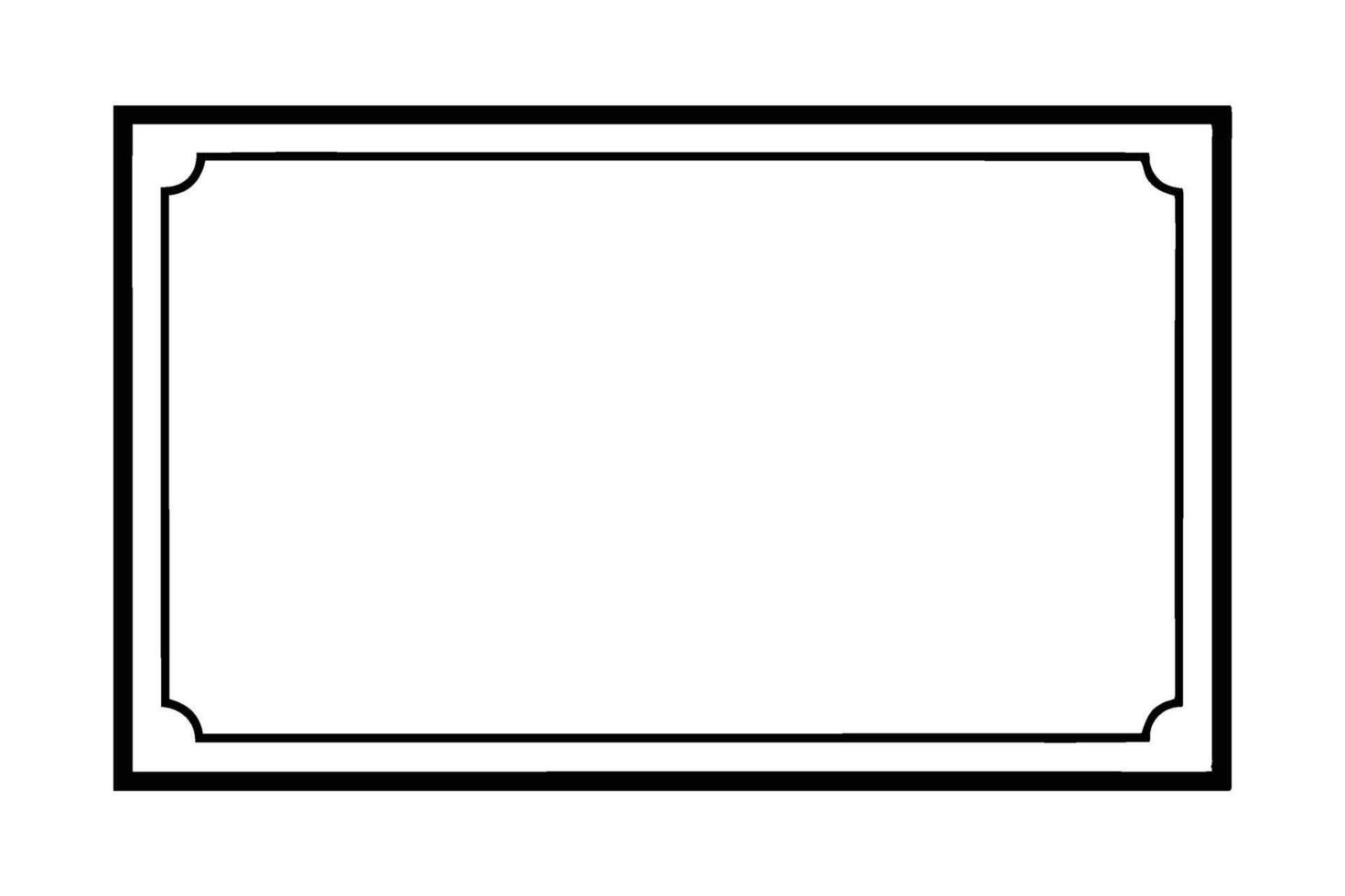 Rectnangle Black Border vector