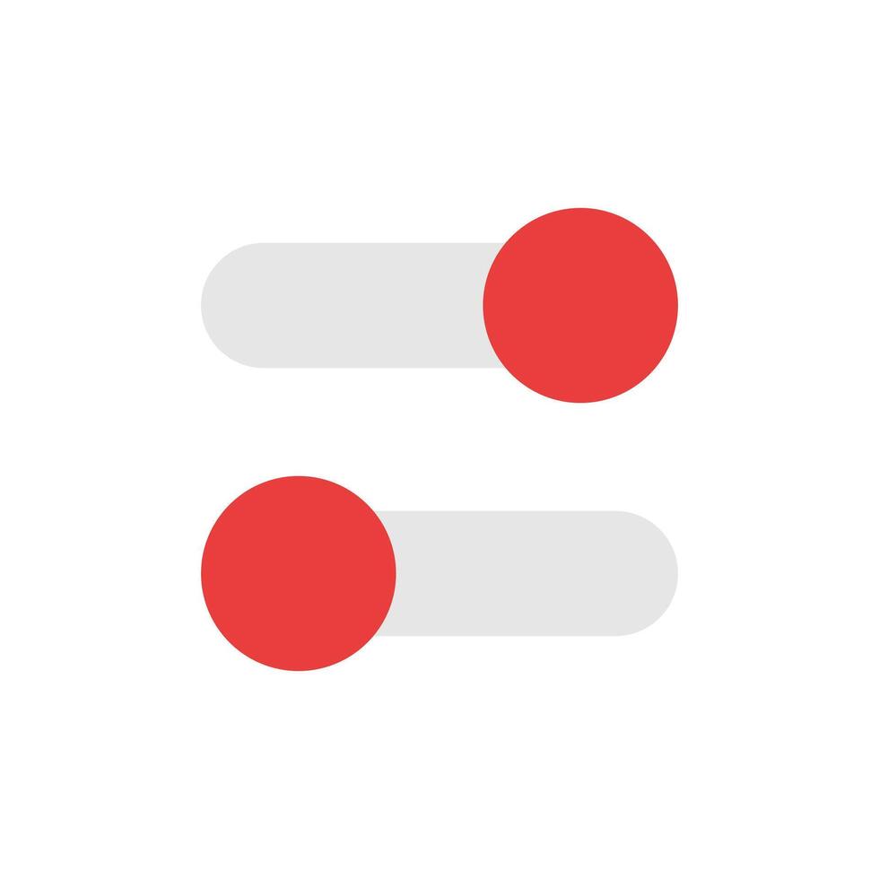 Toggles switch button. On, Off set interface switch button elements. Setting control toggle design. Ui illustration. vector