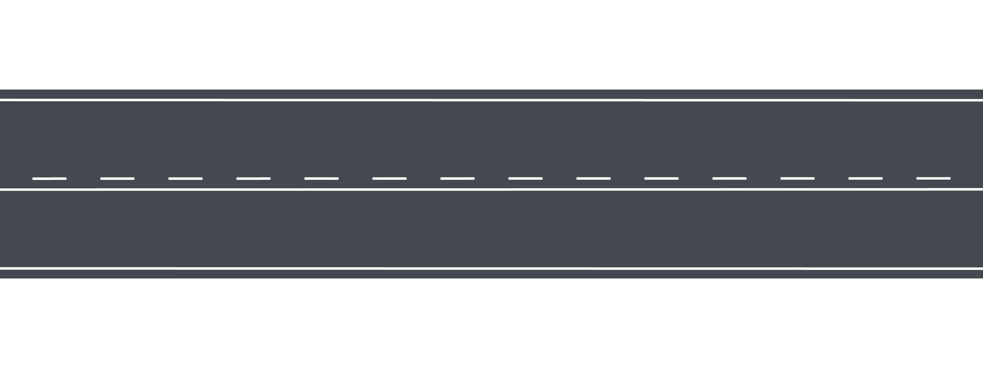 Road highway marking elements. Grey road, white line. illustration vector