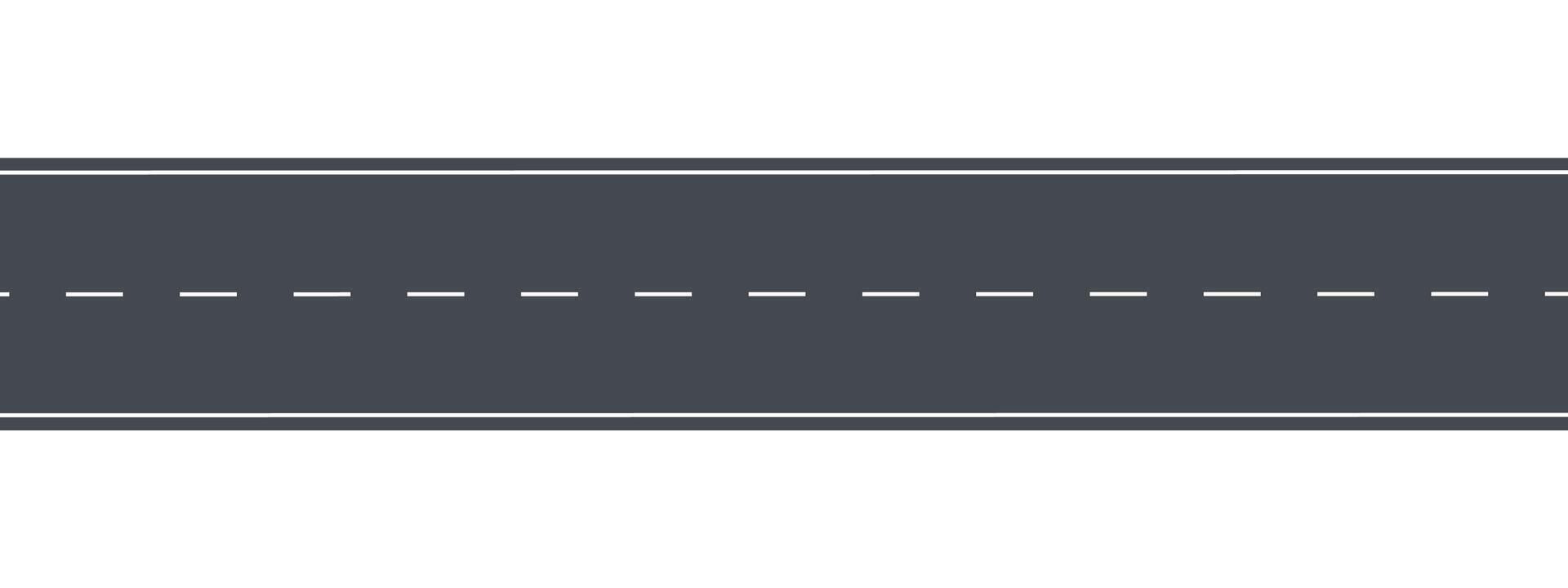 Road highway marking elements. Grey road, white line. illustration vector
