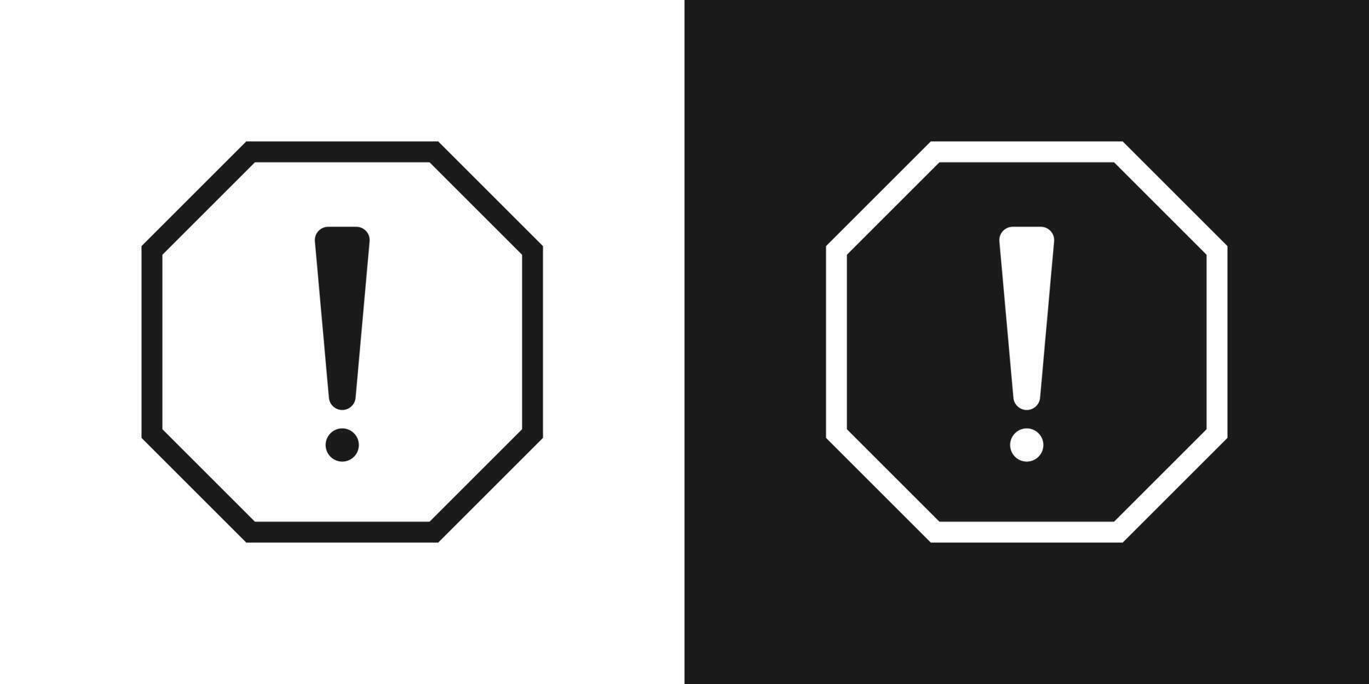 Warning sign with exclamation mark vector
