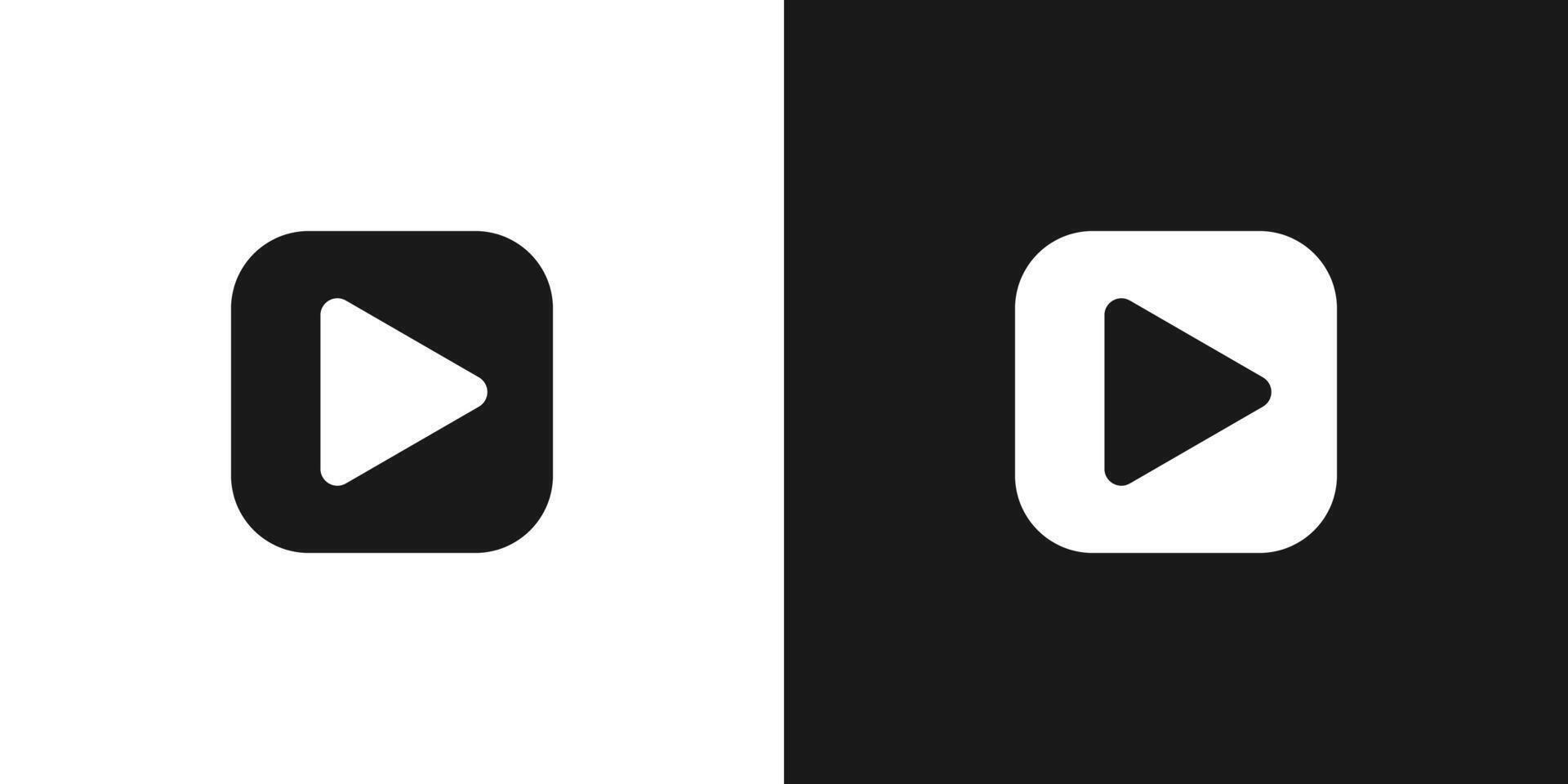 Play button icon set vector