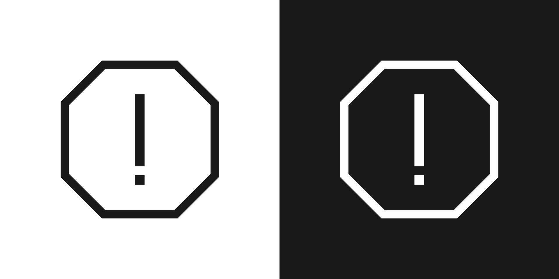 Exclamation mark of warning attention icon. vector