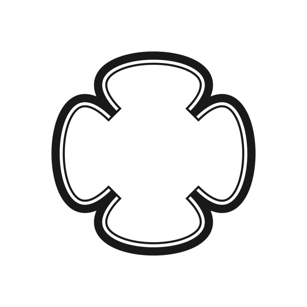 Flower icon. Line stroke decorative design. Isolated on white background. vector