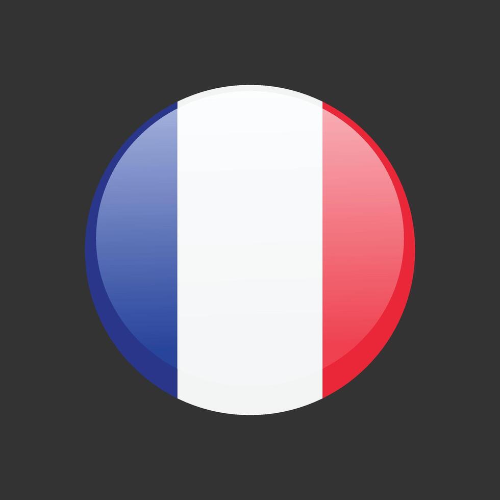 France flag icon isolated background. vector