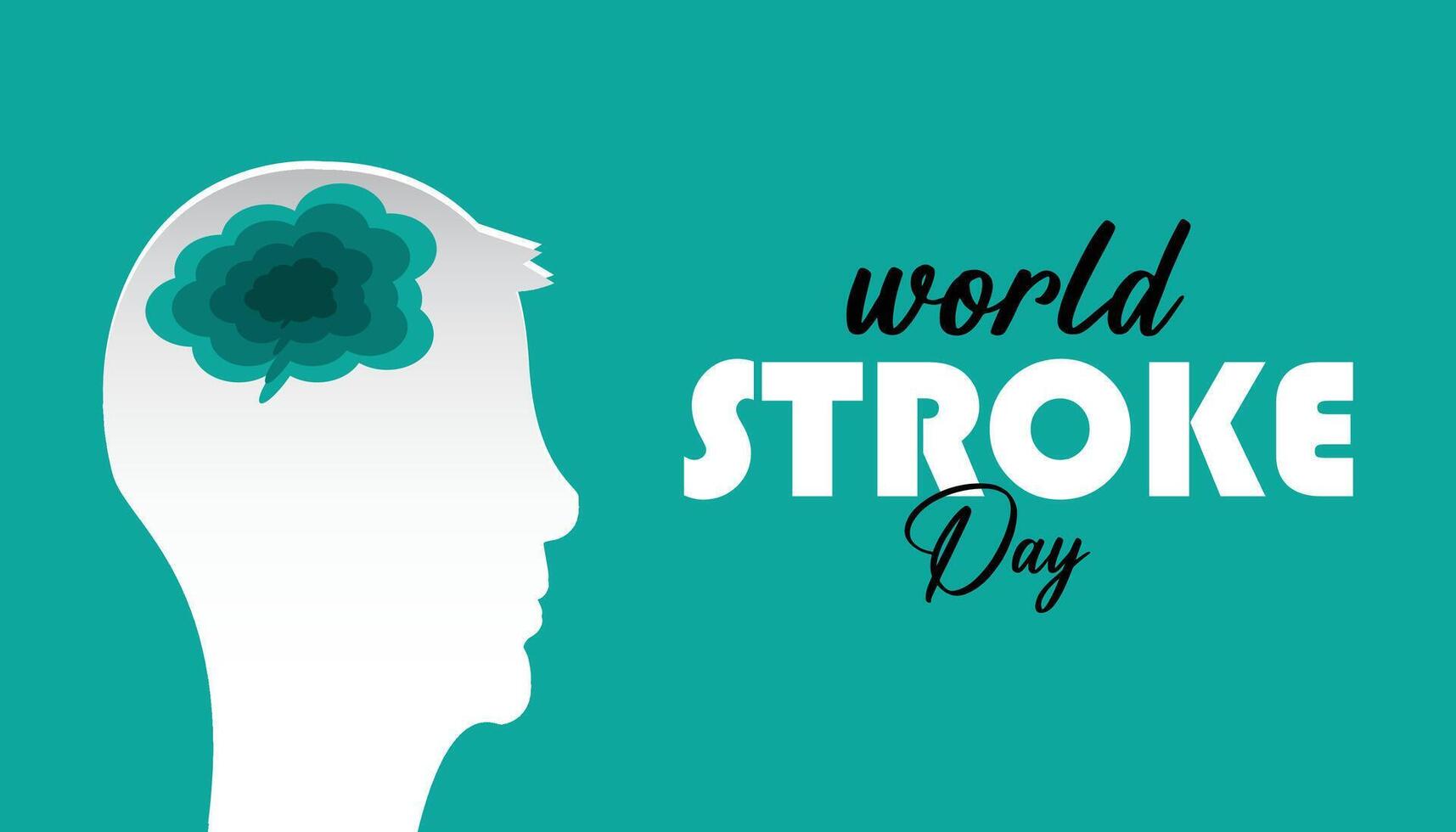 World Stroke Day is observed every year on October. Medical Healthcare Awareness concept. background, placard, banner template illustration design. vector