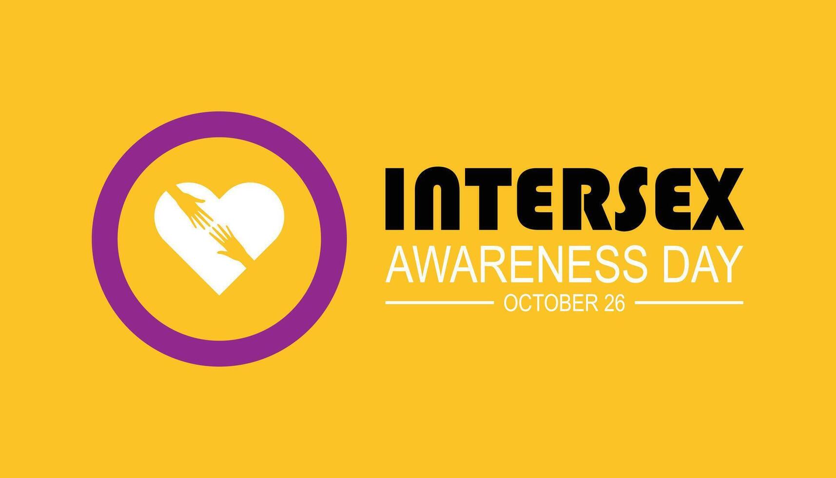 Intersex Awareness Day is observed every year on October. Medical Healthcare Awareness concept. background, placard, banner template illustration design. vector