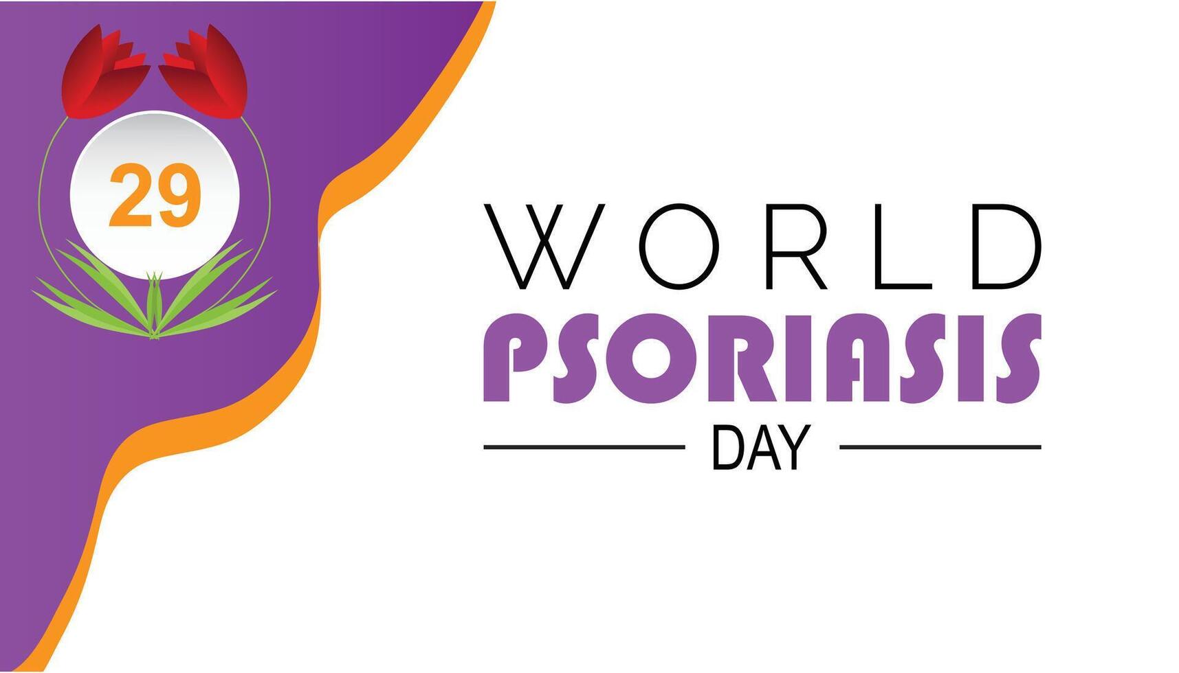 World Psoriasis Day is observed every year on October. Medical Healthcare Awareness concept. background, placard, banner template illustration design. vector