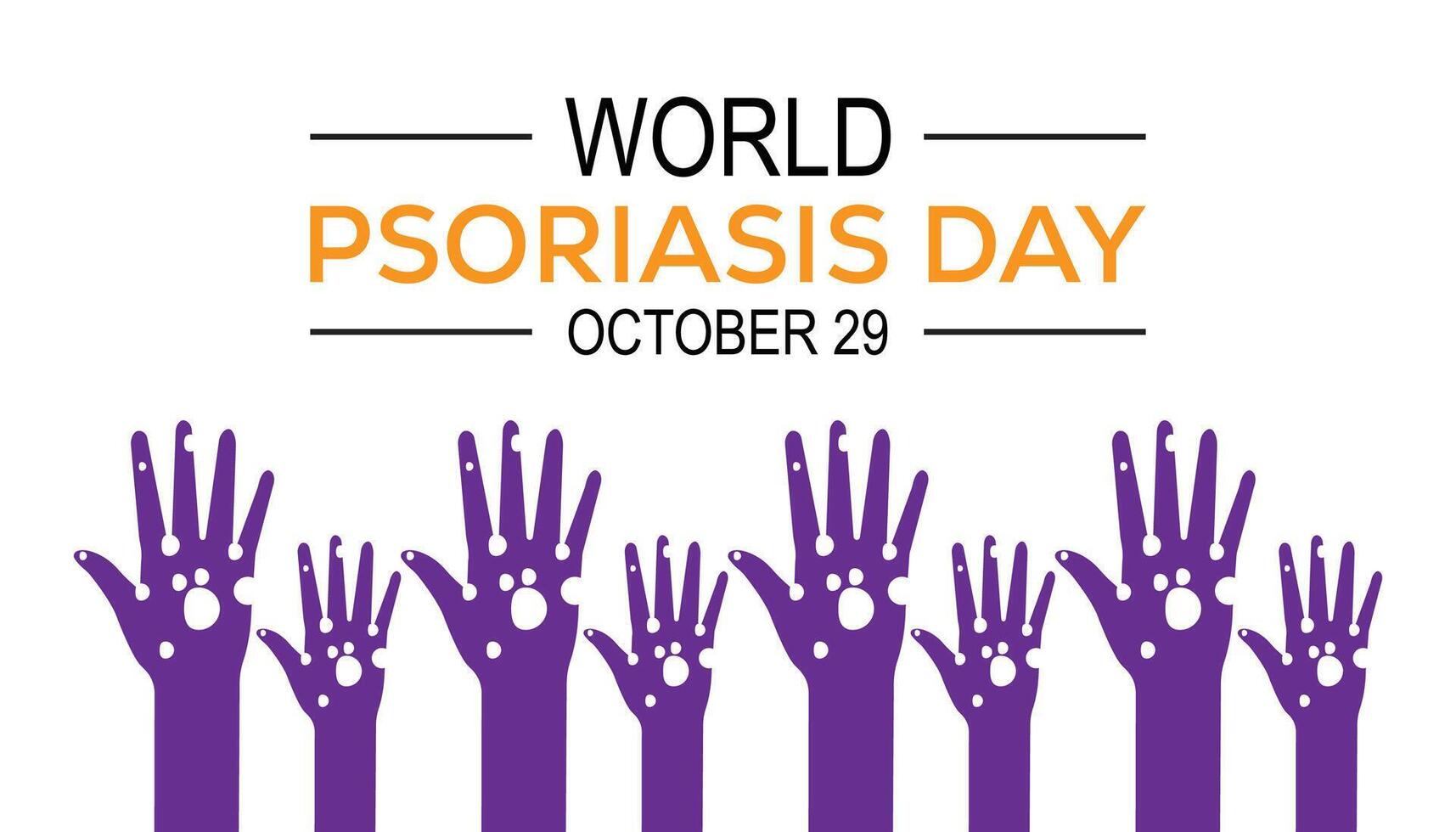 World Psoriasis Day is observed every year on October. Medical Healthcare Awareness concept. background, placard, banner template illustration design. vector