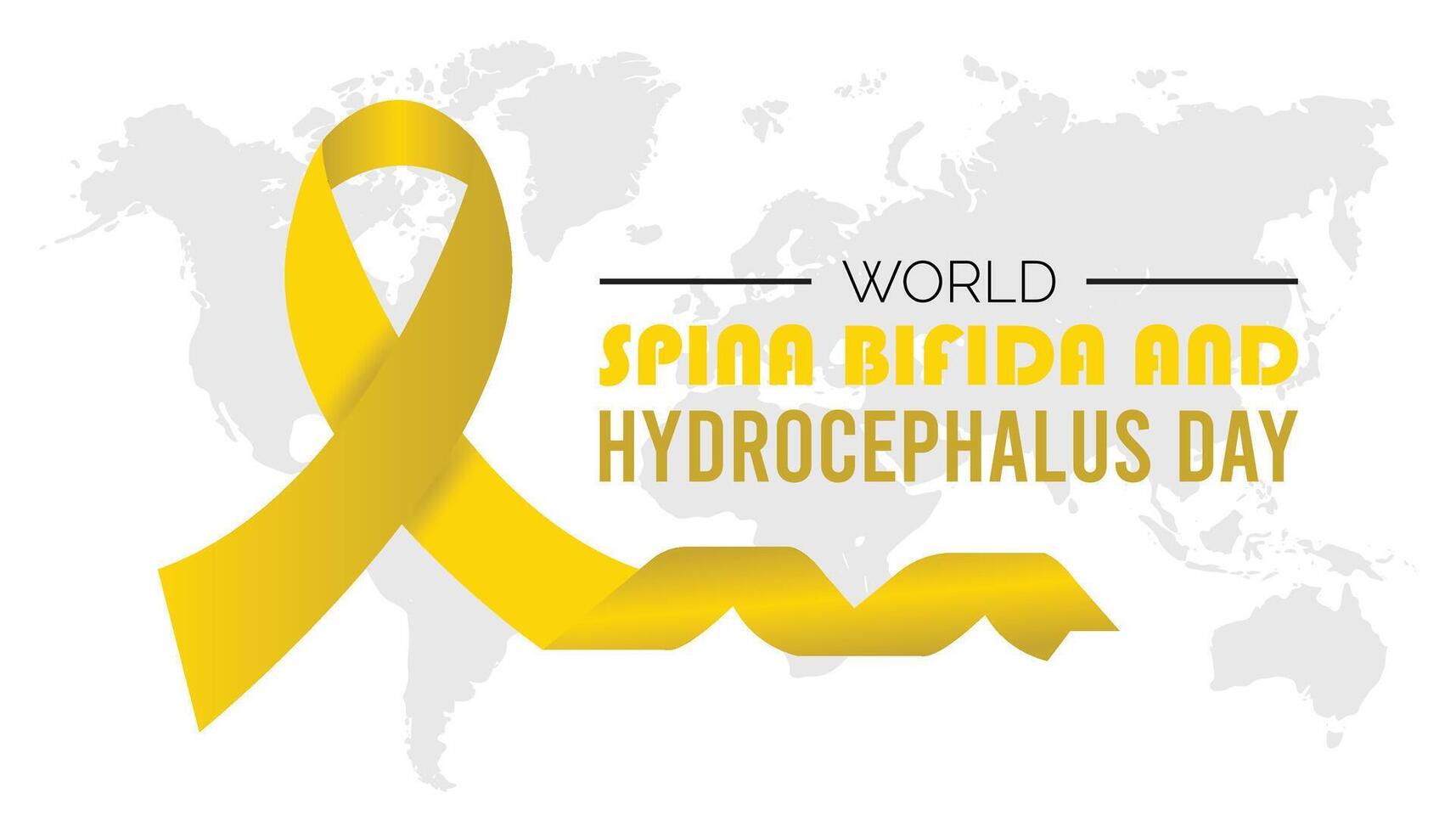 World Spina Bifida and Hydrocephalus Day is observed every year on October. Medical Healthcare Awareness concept. background, placard, banner template illustration design. vector