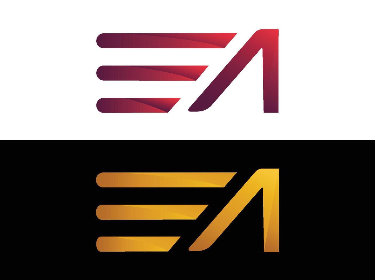 EA LETTER LOGO vector