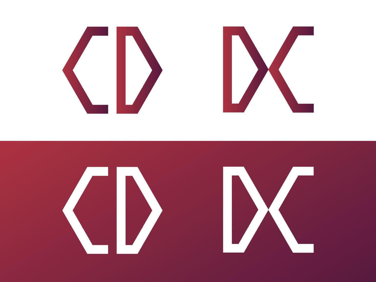 CD LETTER LOGO vector