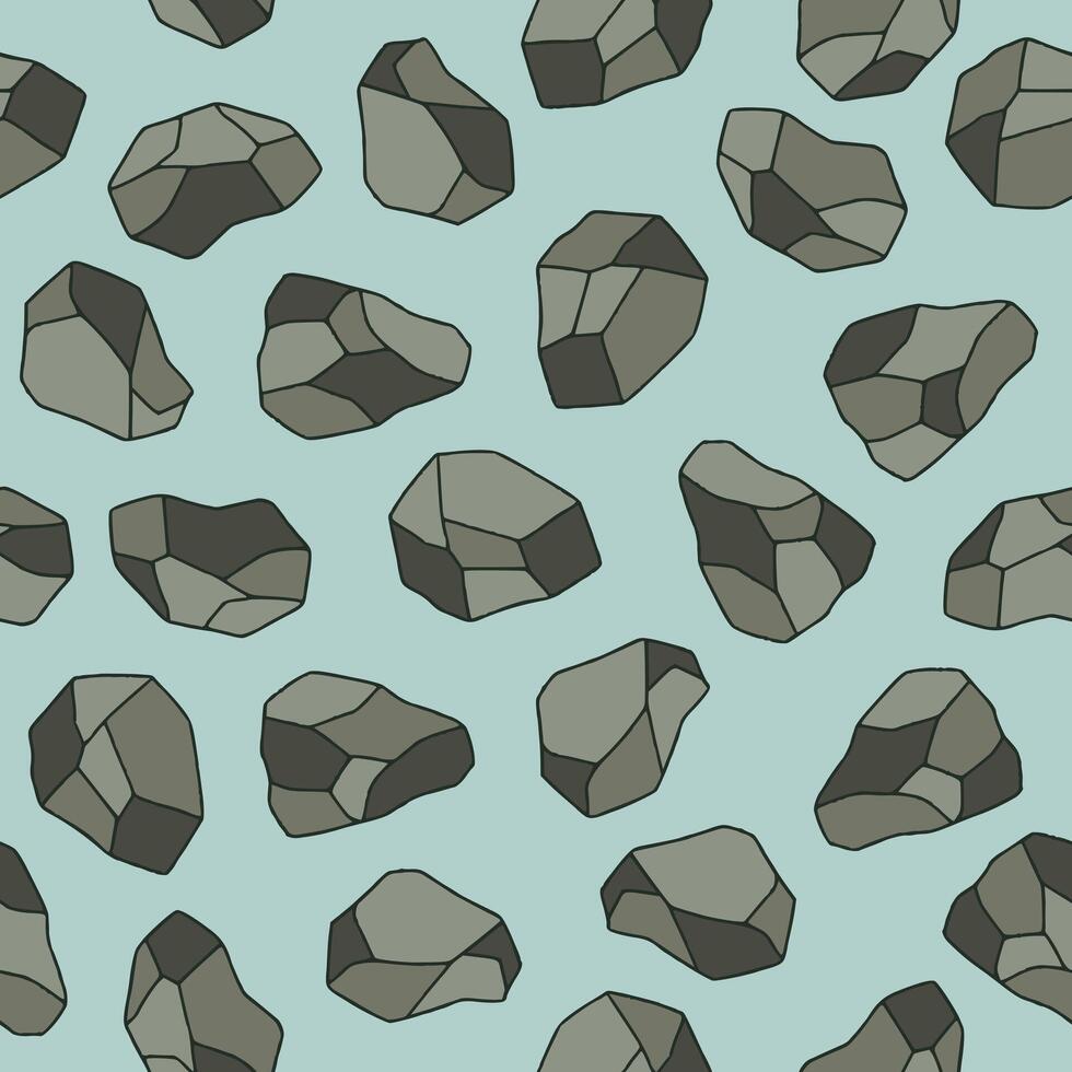 Rock Seamless Pattern illustration for Print, Wallpaper, Decoration. vector