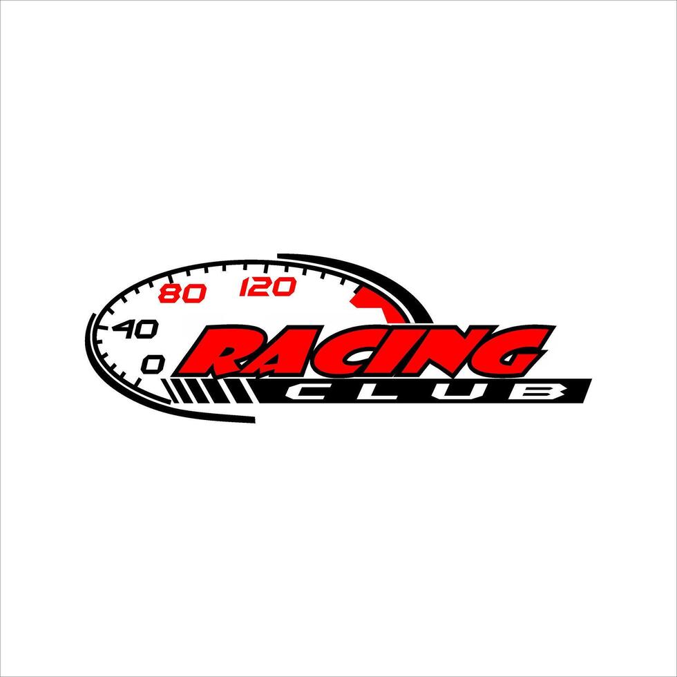 Speedometer says racing club vector