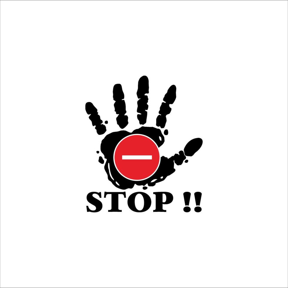 Illustration symbolizes having to stop vector