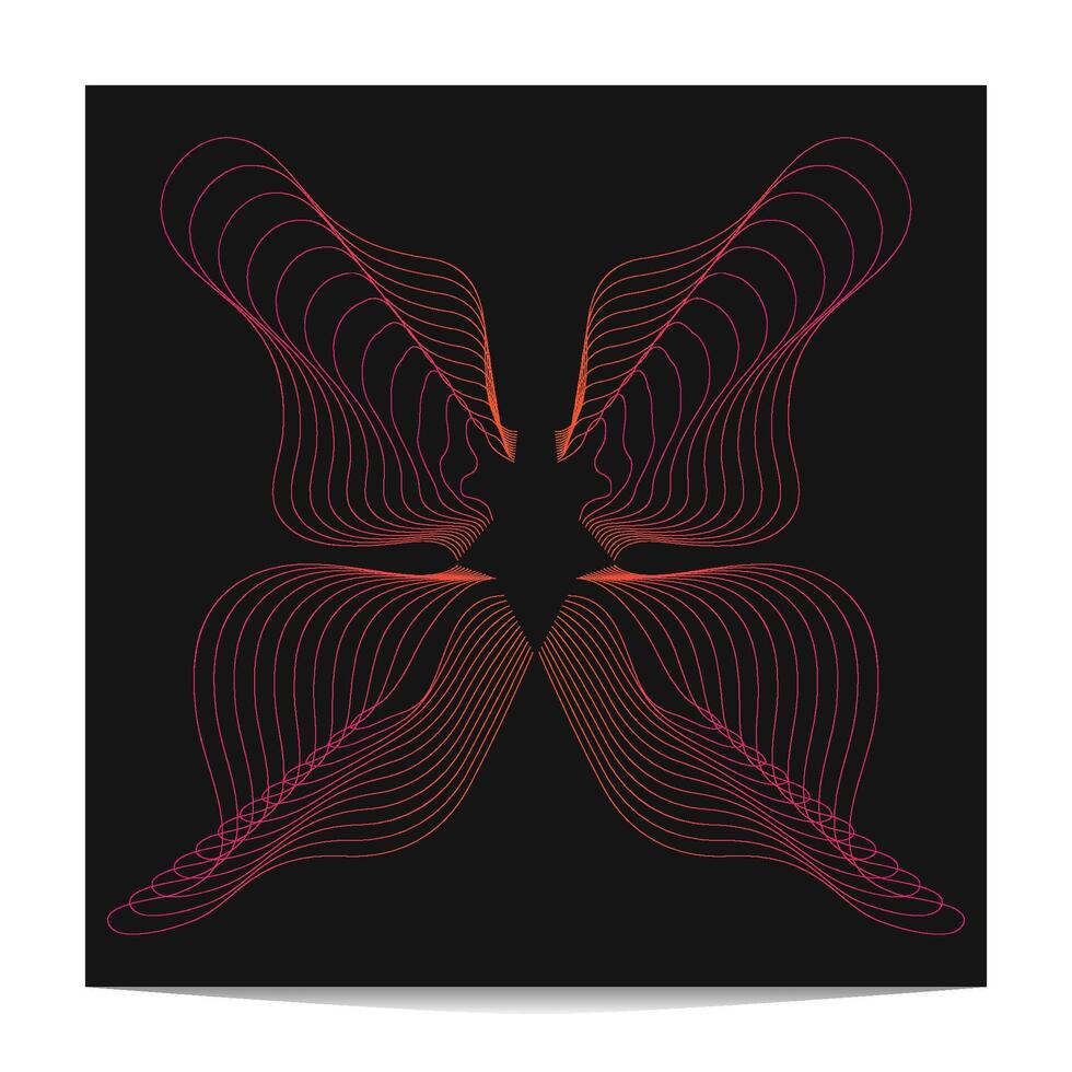 abstract butterfly wireframe with dark background vector