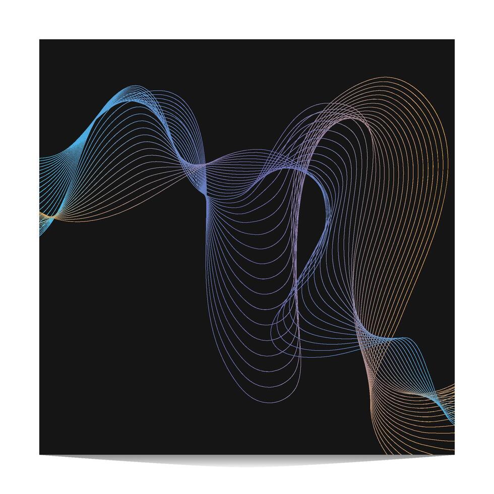 abstract dark background with three color wireframe vector