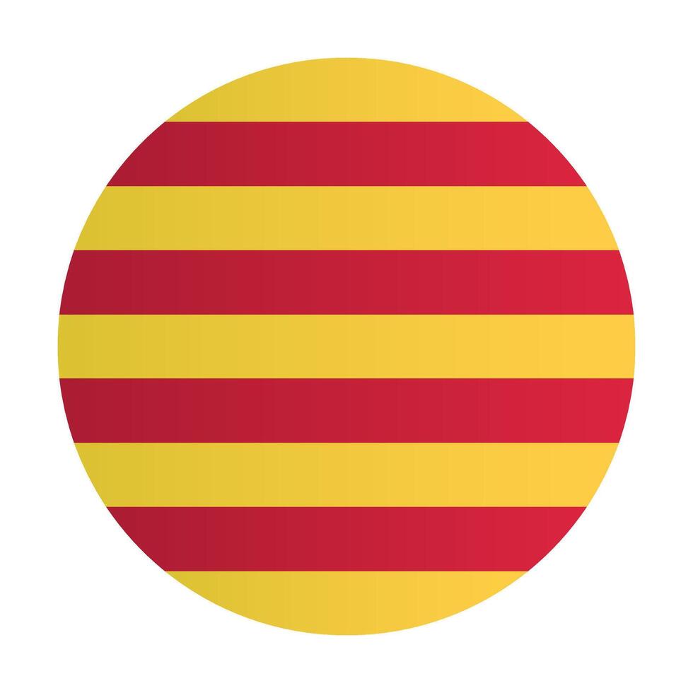 Catalonia national flag button vector