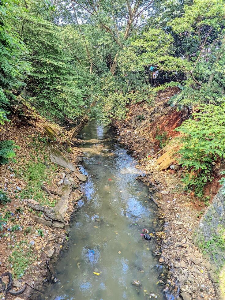The Ciliwung River in Indonesia photo