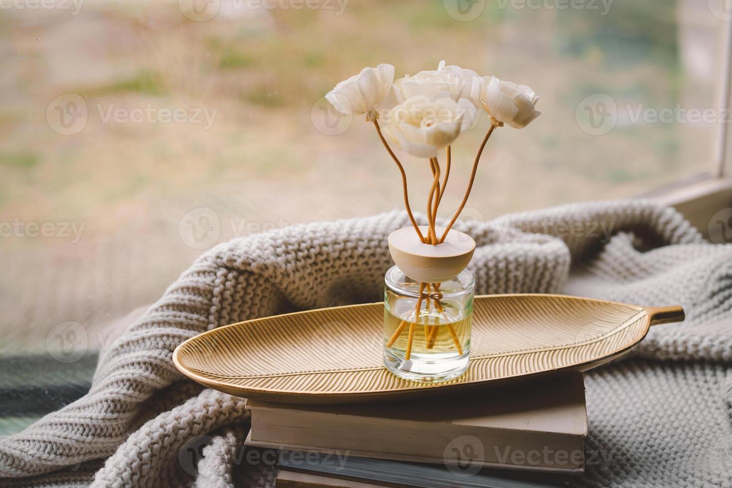 Cozy indoor setting with a Incense sticks for the home photo