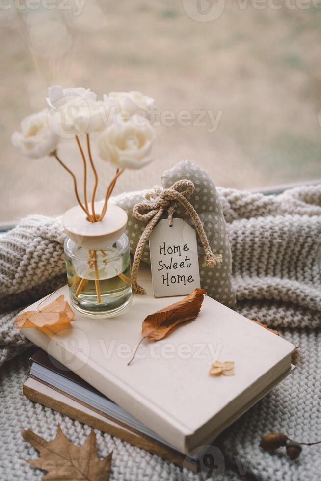 Cozy indoor setting with a Incense sticks for the home photo