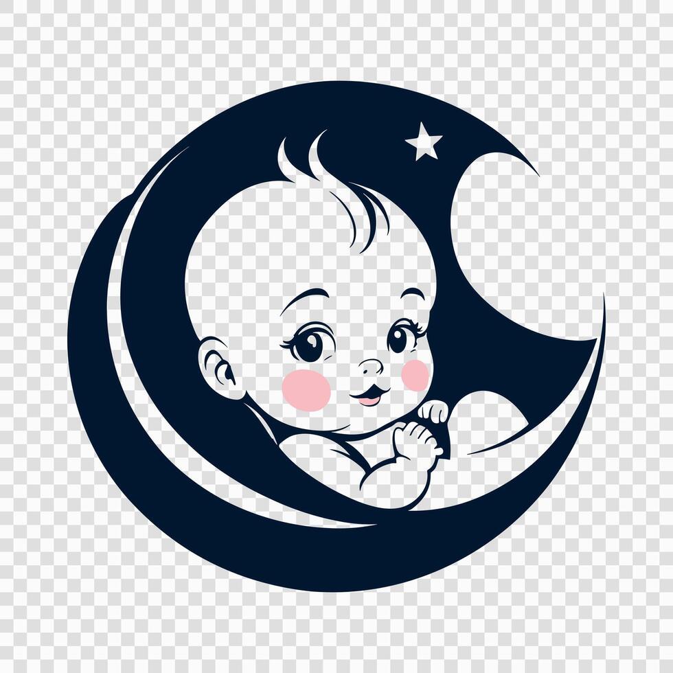 illustration of a smiling baby face vector